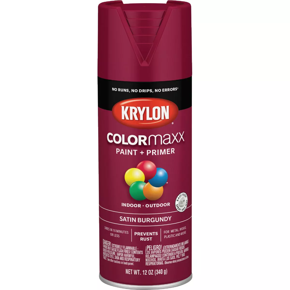 Krylon ColorMaxx 12 Oz. Satin Spray Paint, Burgundy - photo 4