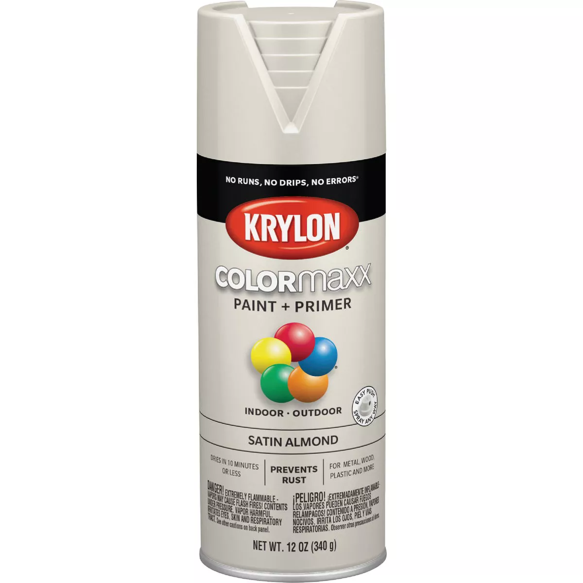 Krylon ColorMaxx 12 Oz. Satin Spray Paint, Almond - photo 2