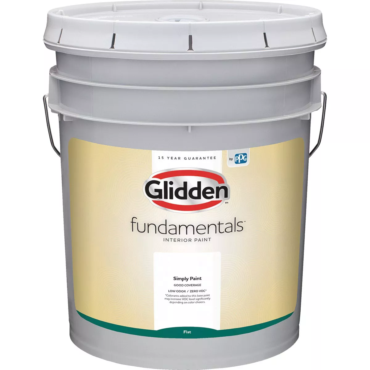 Glidden Fundamentals Interior Paint Flat White Pastel Base 5 Gallon