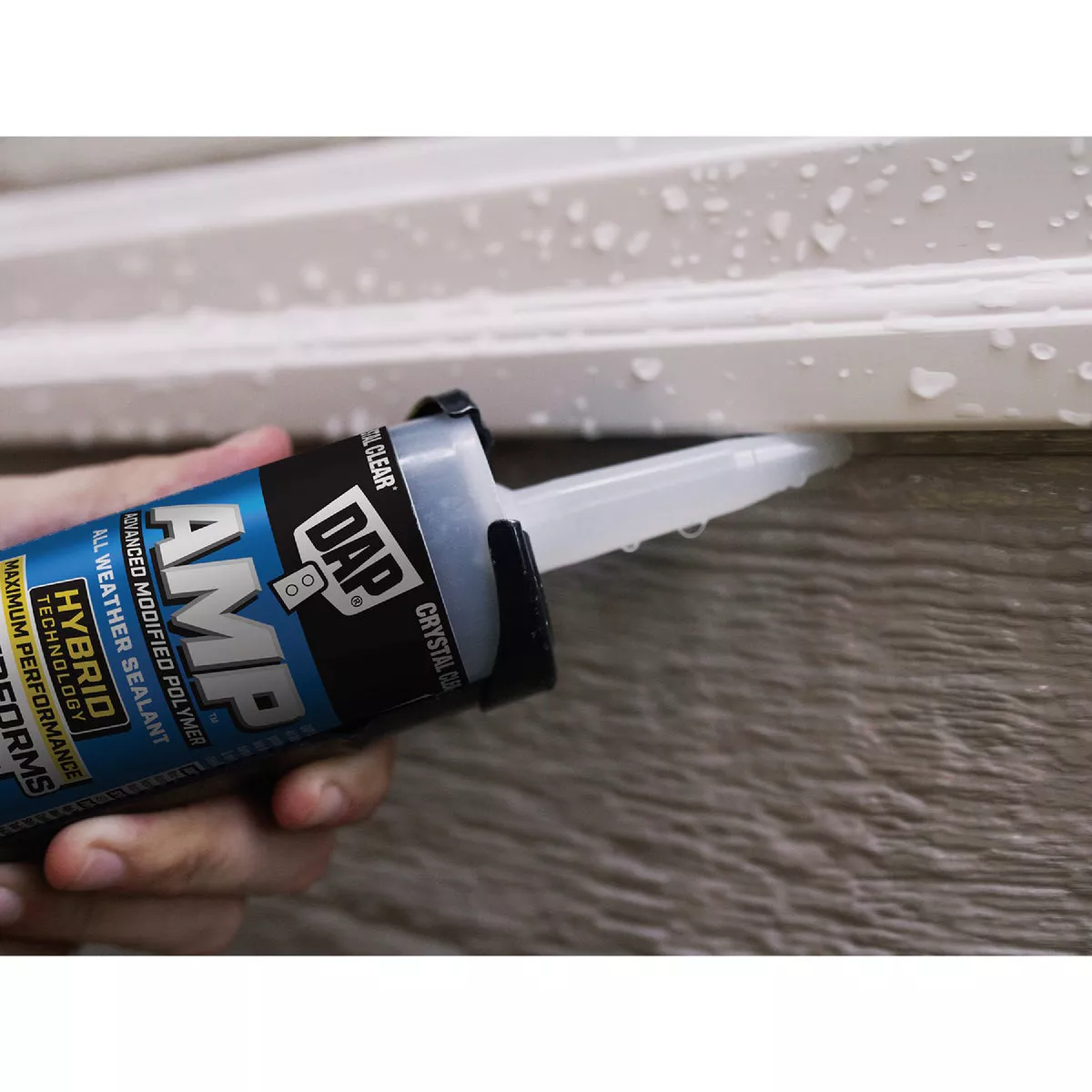 DAP AMP 9 Oz. Advanced Modified Polymer All Weather Window, Door, & Siding Sealant, Crystal Clear - photo 3