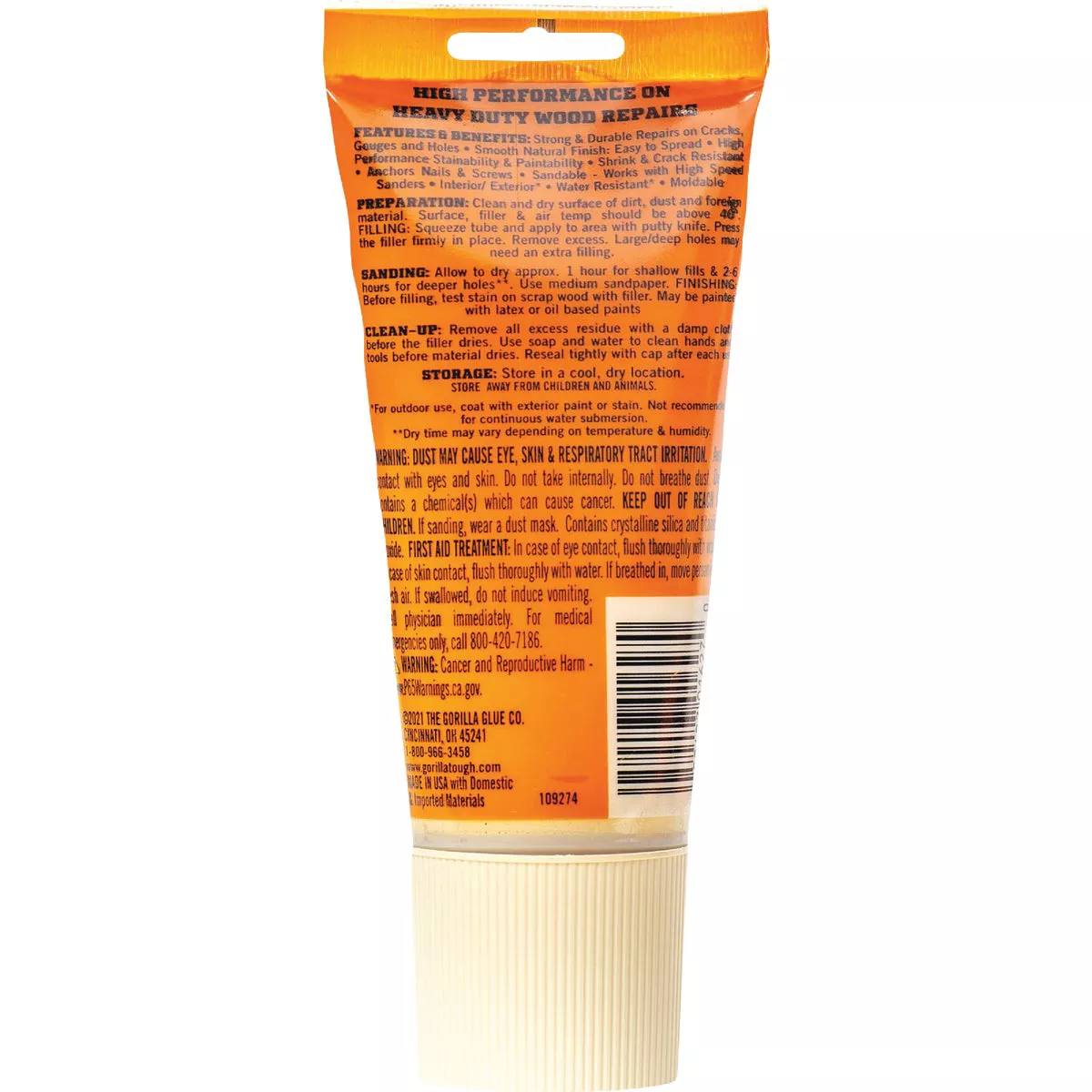 Gorilla 6 Oz. Natural Wood Filler Tube - photo 2