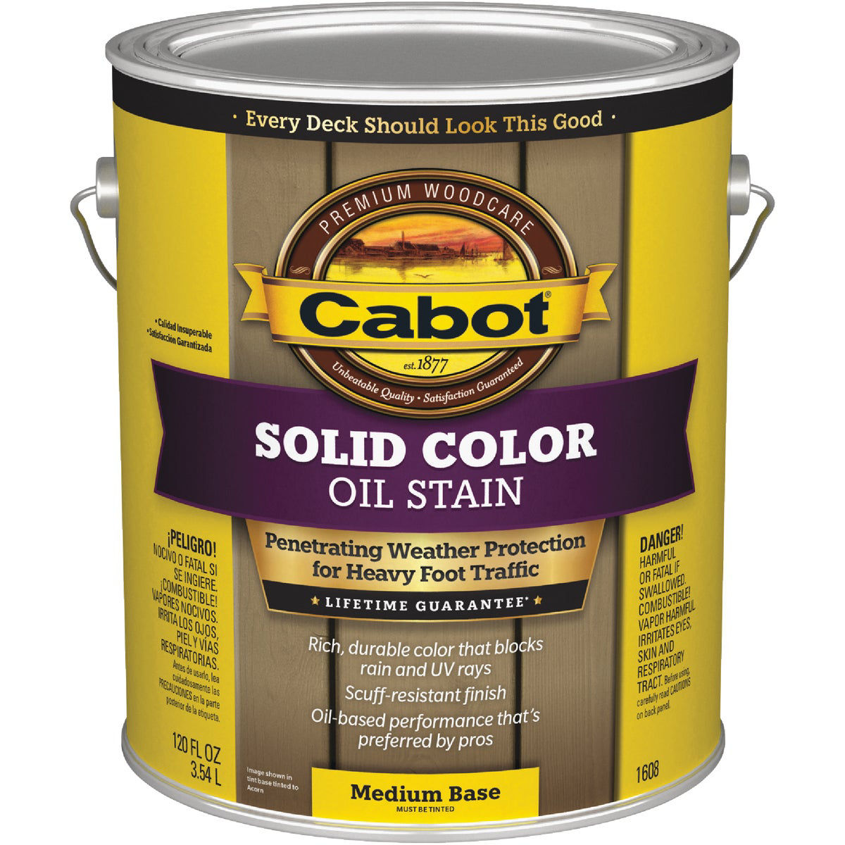 Cabot Solid Color Oil Deck Stain, Medium Base, 1 Gal. Do it Best