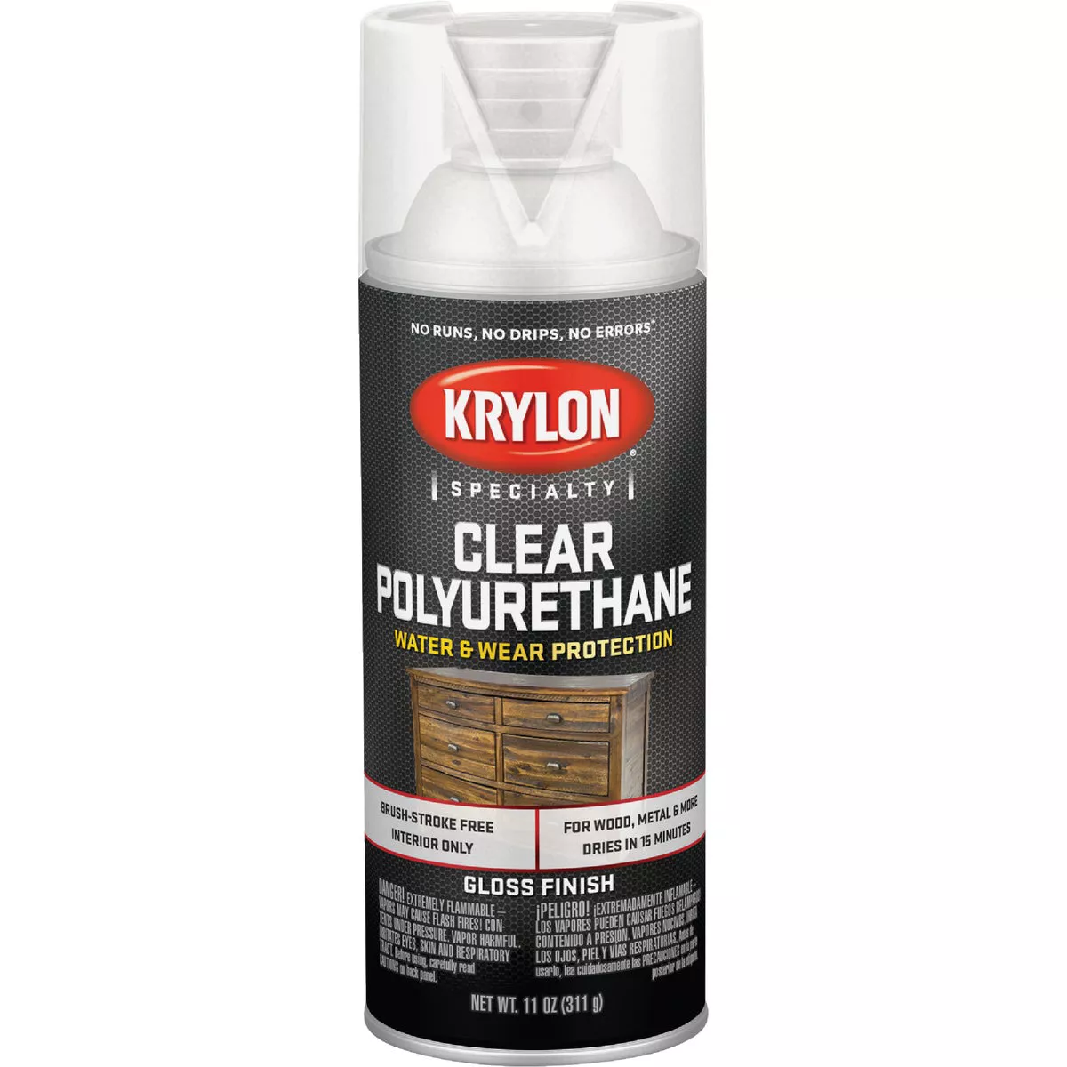Krylon Gloss Clear Spray Polyurethane, 11 Oz. - photo 2
