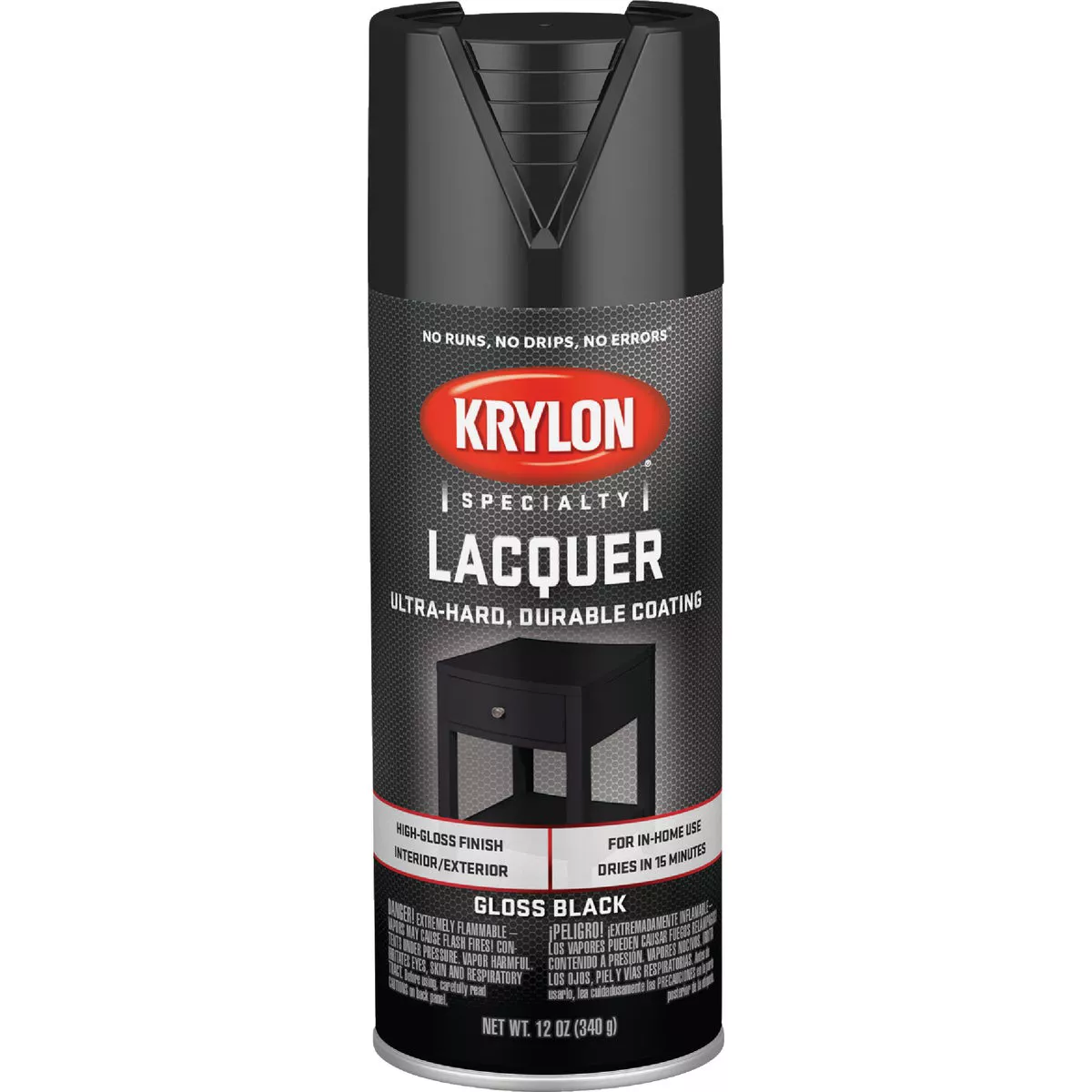 Krylon 12 Oz. Black Spray Lacquer - photo 2