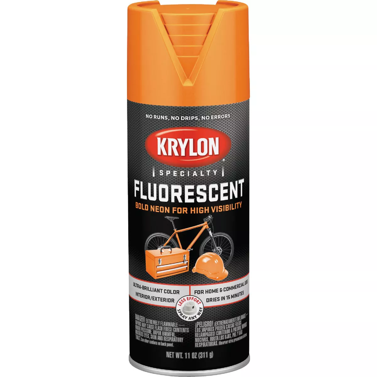 Krylon 11 Oz. Fluorescent Spray Paint, Yellow-Orange - photo 5