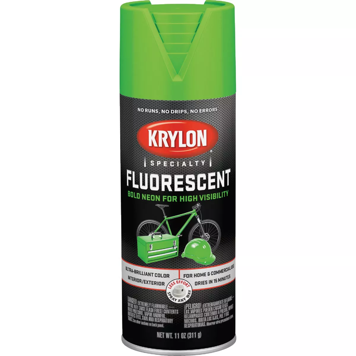 Krylon 11 Oz. Fluorescent Spray Paint, Green - photo 2