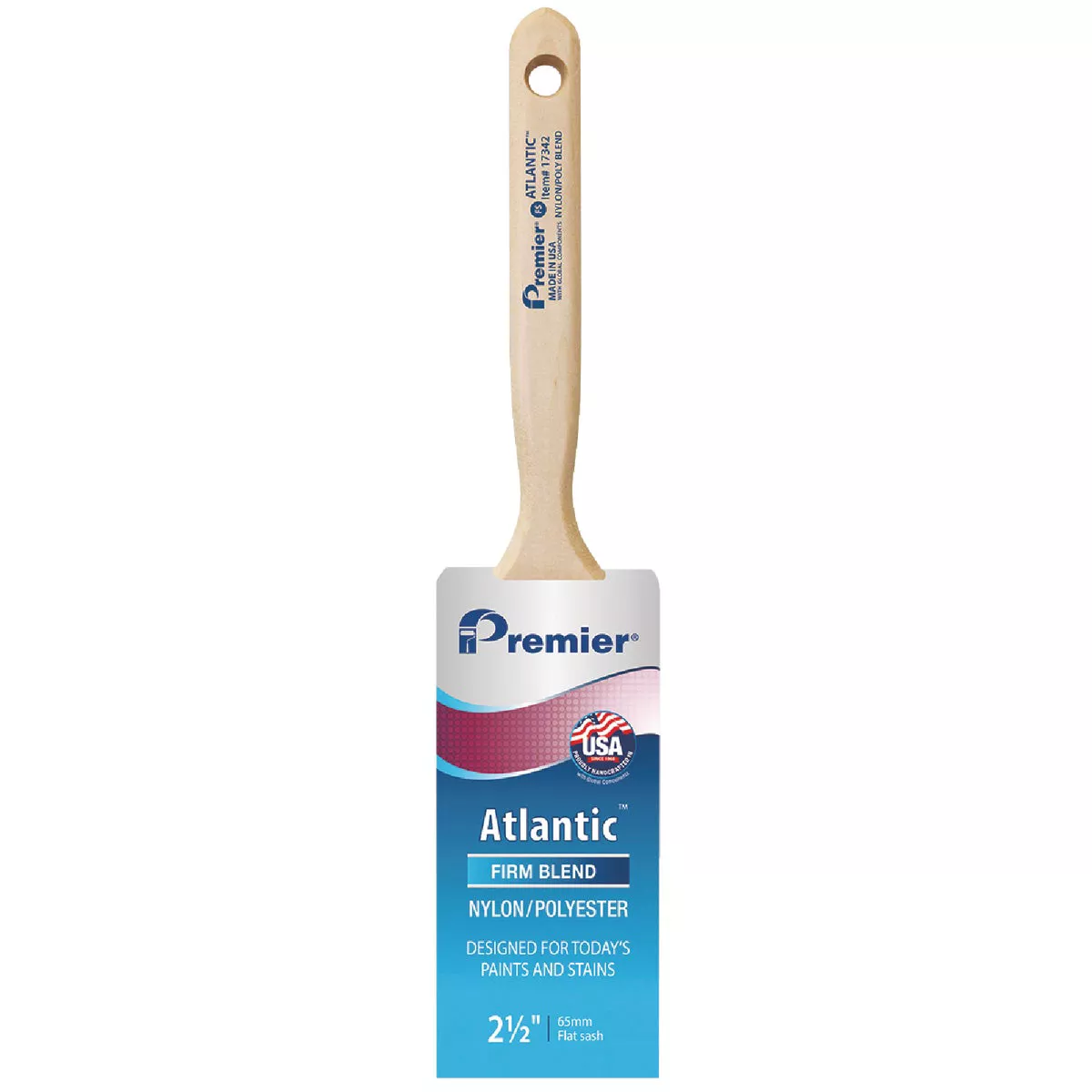 Premier Atlantic 2-1/2 In. Flat Sash Nylon/Poly Paint Brush