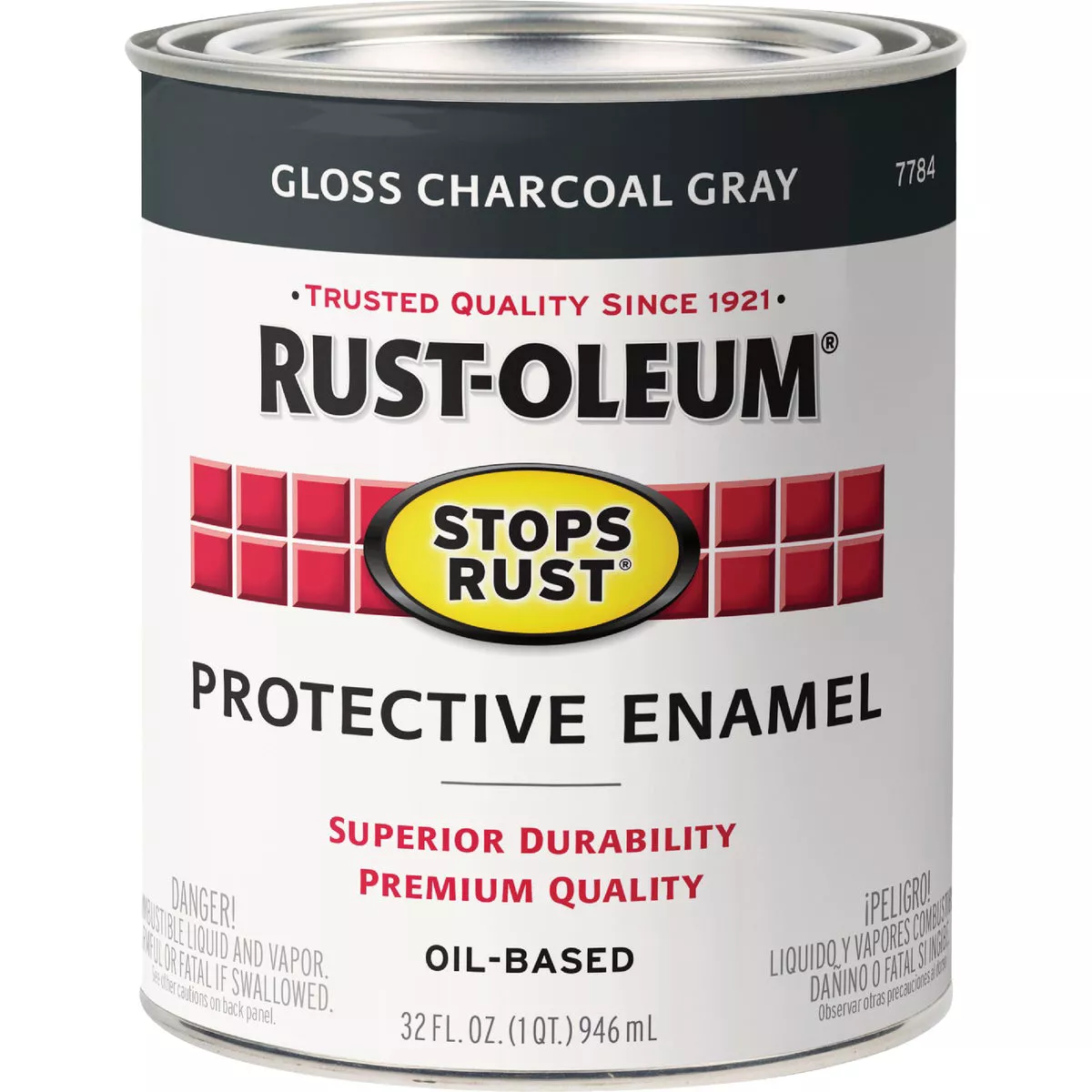 Rust-Oleum Stops Rust Oil Based Gloss Protective Rust Control Enamel, Charcoal Gray, 1 Qt. - photo 2