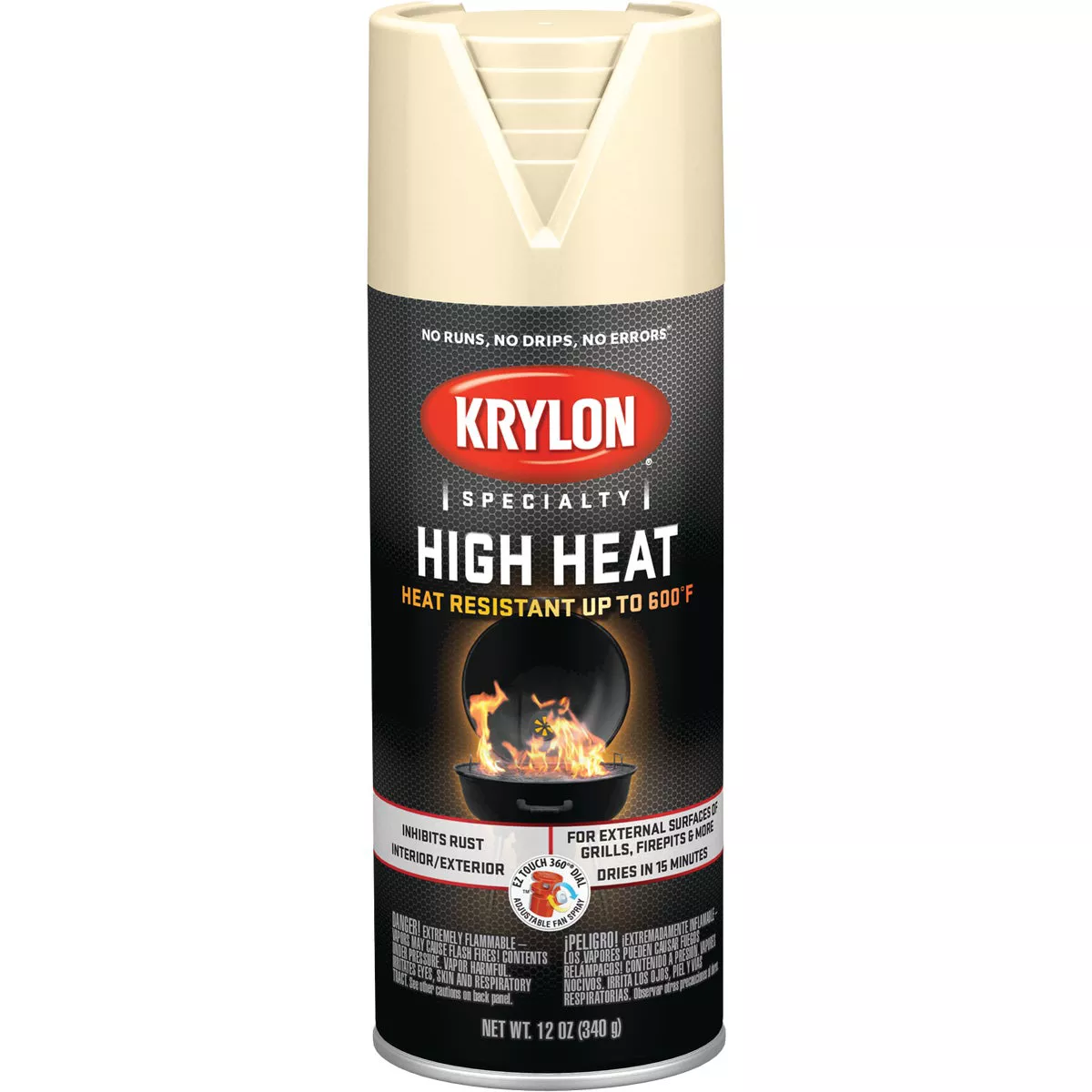 Krylon Flat Beige 12 Oz. High Heat Spray Paint