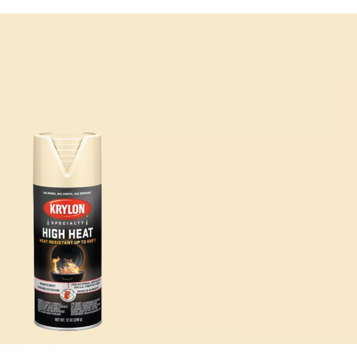 Krylon Flat Beige 12 Oz. High Heat Spray Paint - photo 2