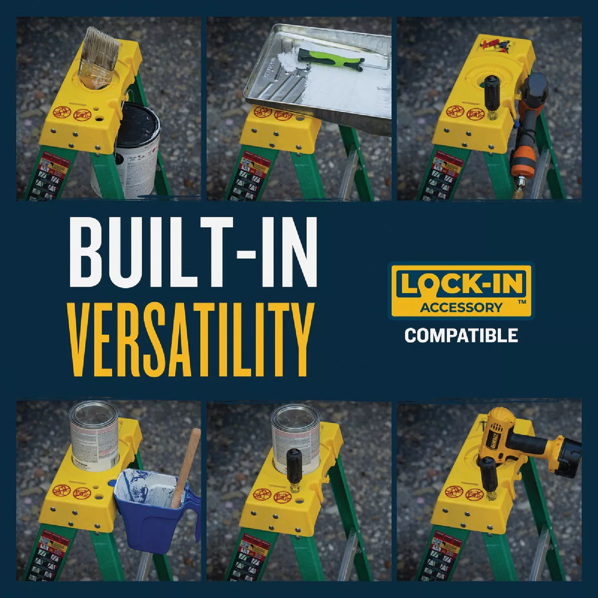 Werner 6 Ft. Fiberglass Step Ladder with 225 Lb. Load Capacity Type II Ladder Rating - photo 4