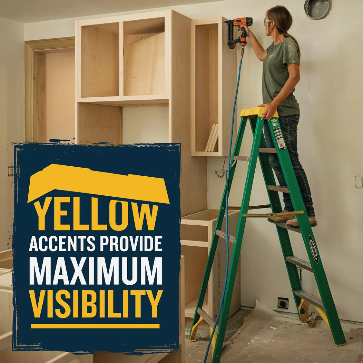 Werner 6 Ft. Fiberglass Step Ladder with 225 Lb. Load Capacity Type II Ladder Rating - photo 5