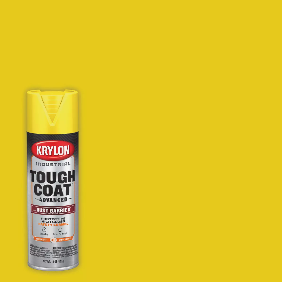 Krylon Industrial Tough Coat 15 Oz. Gloss Safety Yellow Rust Barrier Spray Enamel