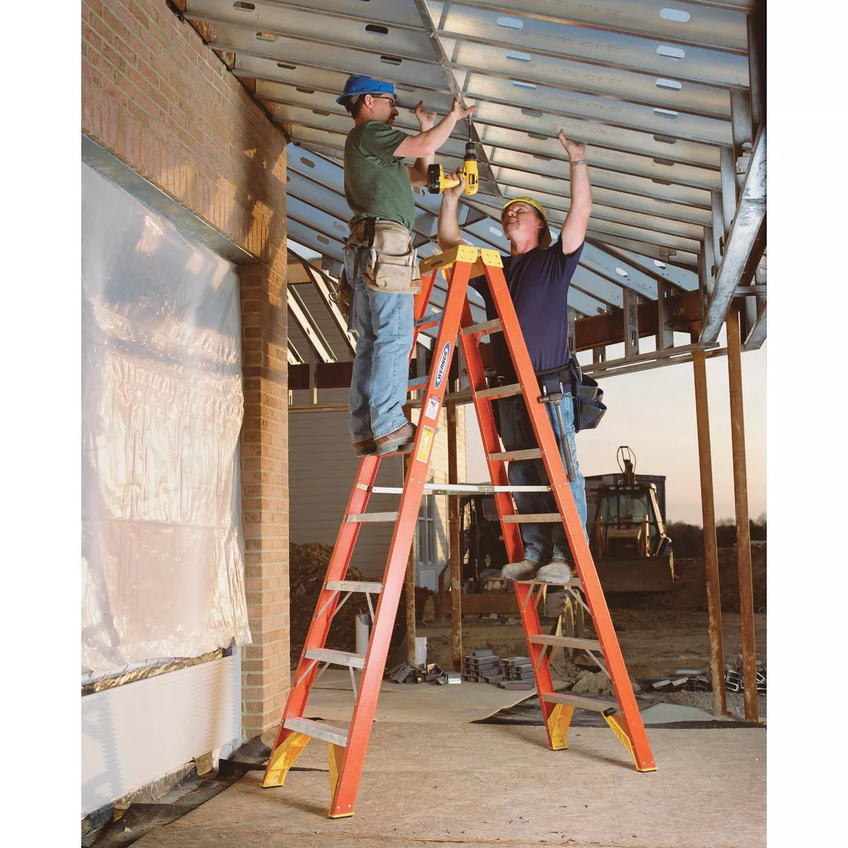 Werner 8 Ft. Fiberglass Twin Step Step Ladder with 300 Lb. Load Capacity Type IA Ladder Rating - photo 2