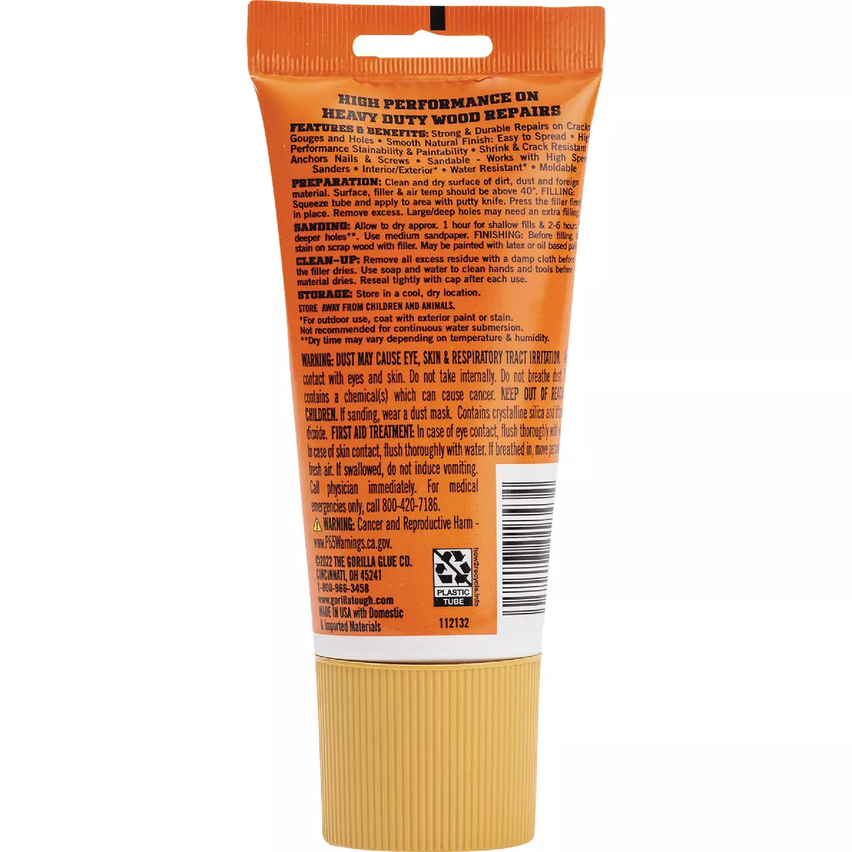 Gorilla 6 Oz. Golden Oak Wood Filler Tube - photo 2