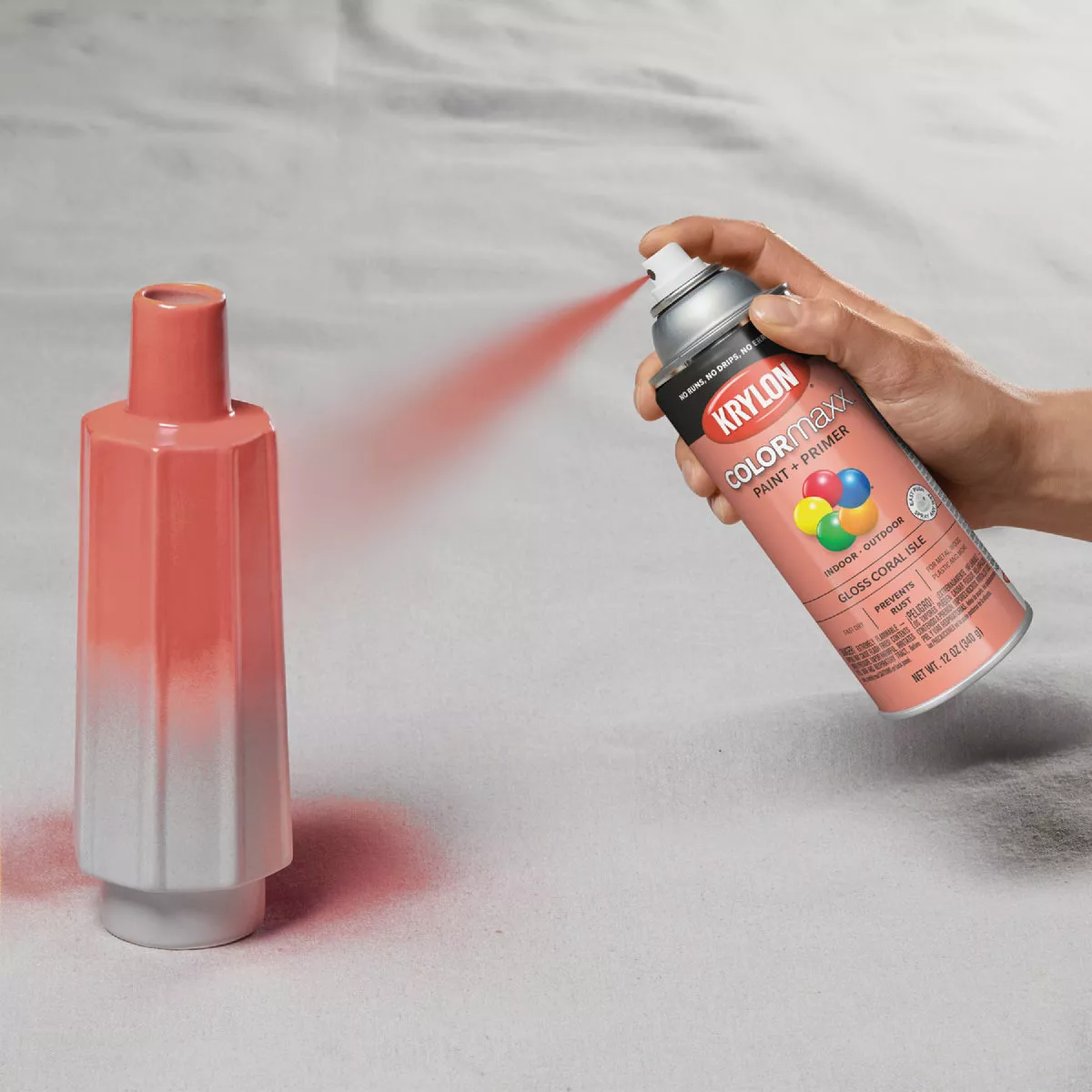 Krylon ColorMaxx 12 Oz. Gloss Spray Paint, Coral Isle - photo 3