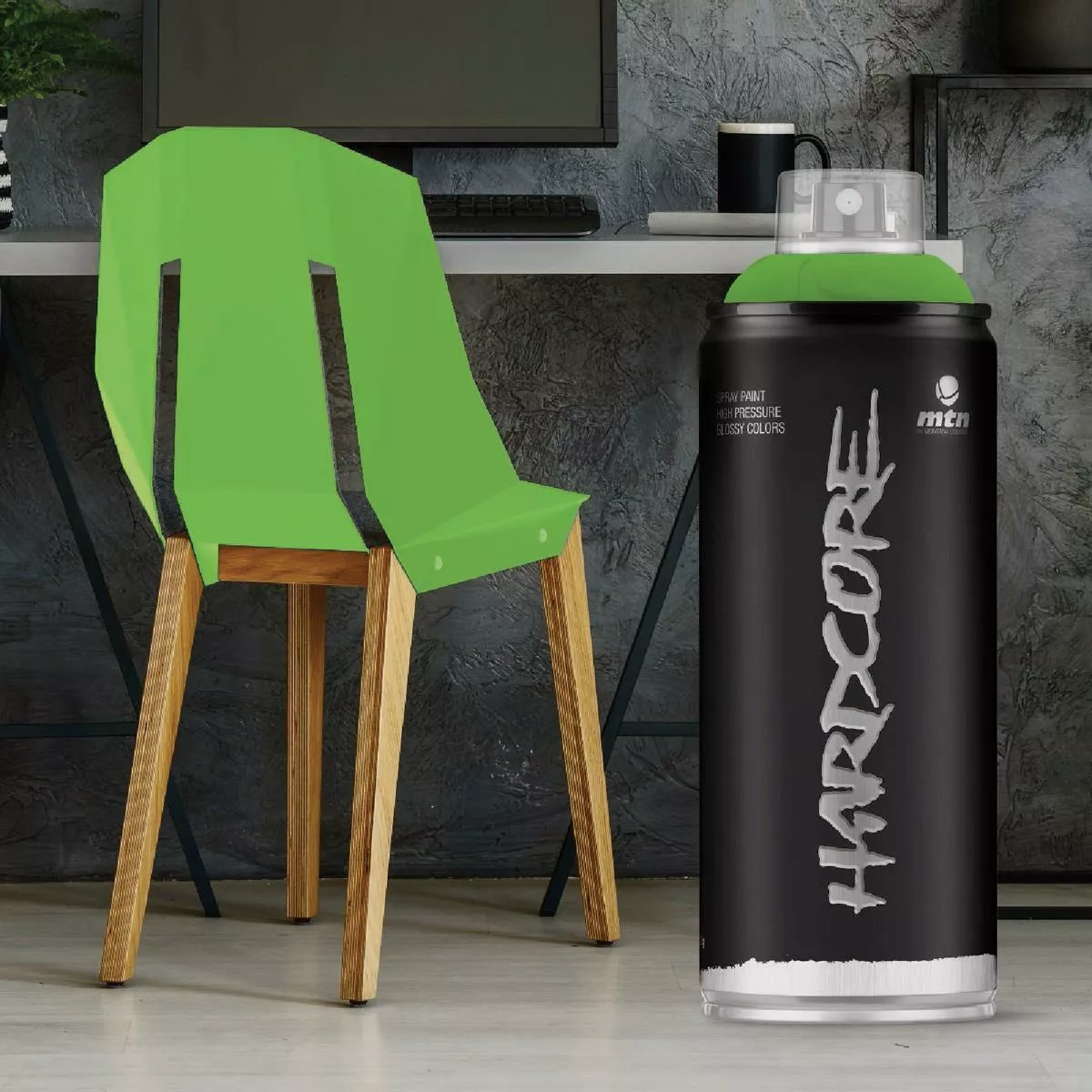 MTN Hardcore 400ml Guacamole Green Spray Paint - photo 3