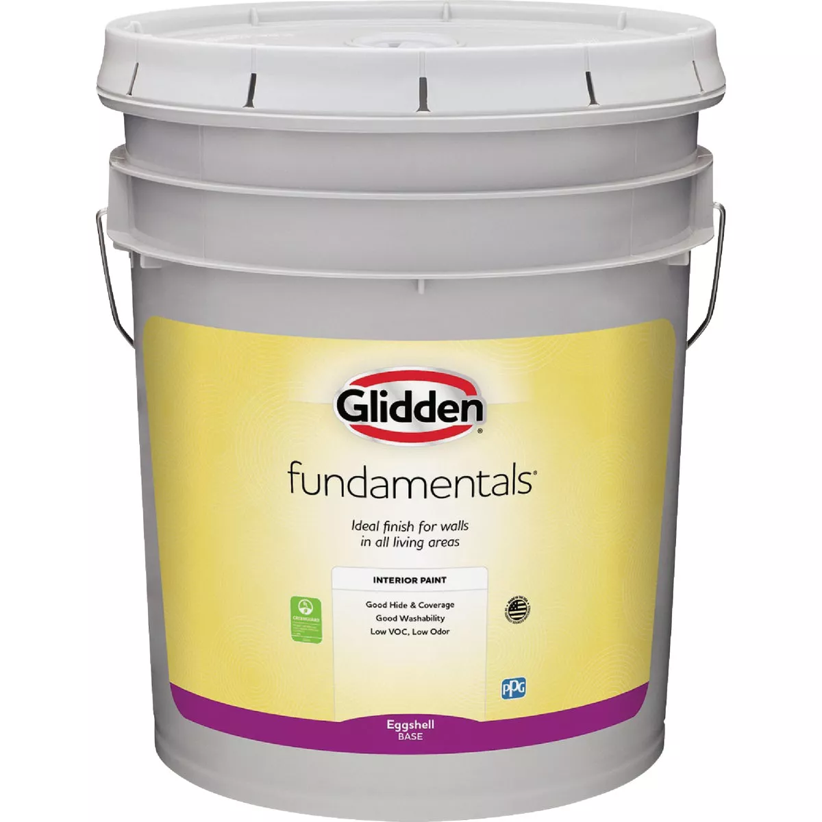 Glidden Fundamentals Interior Paint Eggshell White Pastel Base 5 Gallon