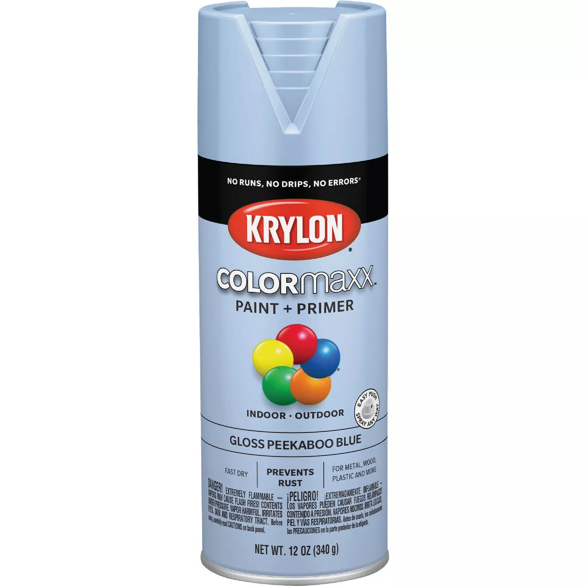 Krylon ColorMaxx 12 Oz. Gloss Spray Paint, Peekaboo Blue - photo 2