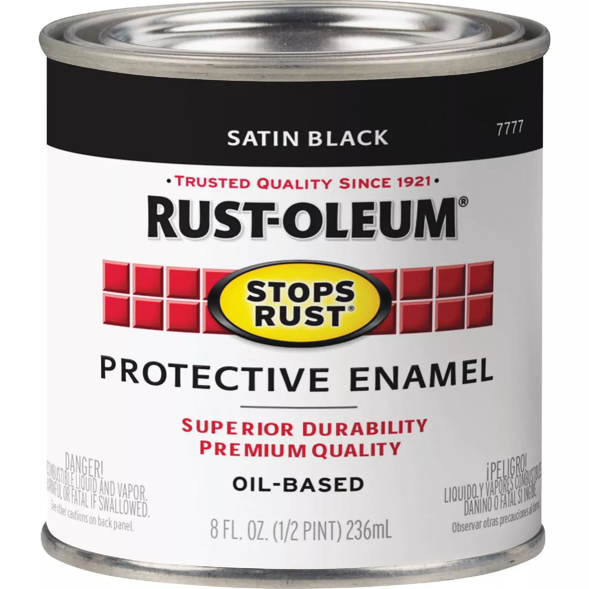 Rust-Oleum Stops Rust Oil Based Satin Protective Rust Control Enamel, Black, 1/2 Pt. - photo 2