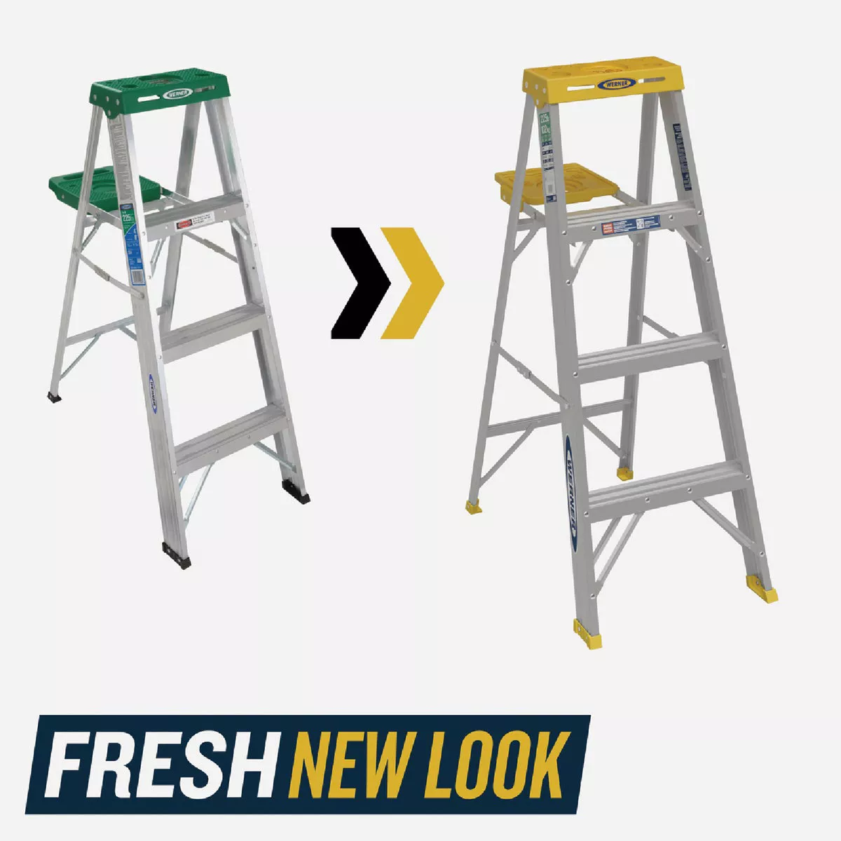 Werner 4 Ft. Aluminum Step Ladder with 225 Lb. Load Capacity Type II Ladder Rating - photo 2