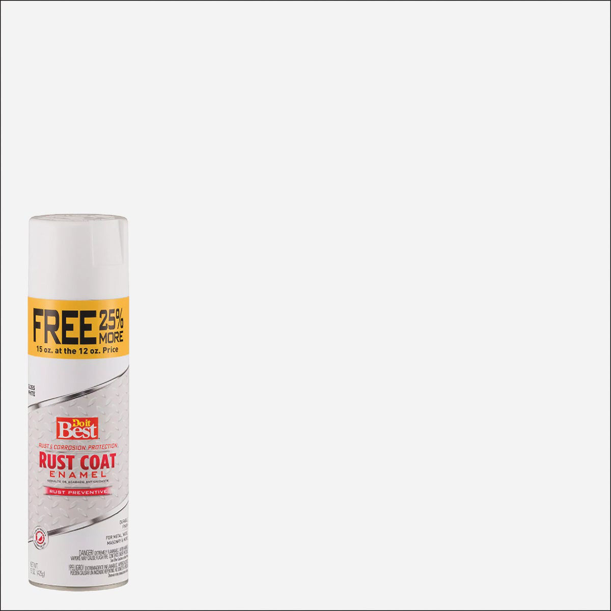 Do it Best Rust Coat Enamel Gloss White 15 Oz. AntiRust Spray Paint