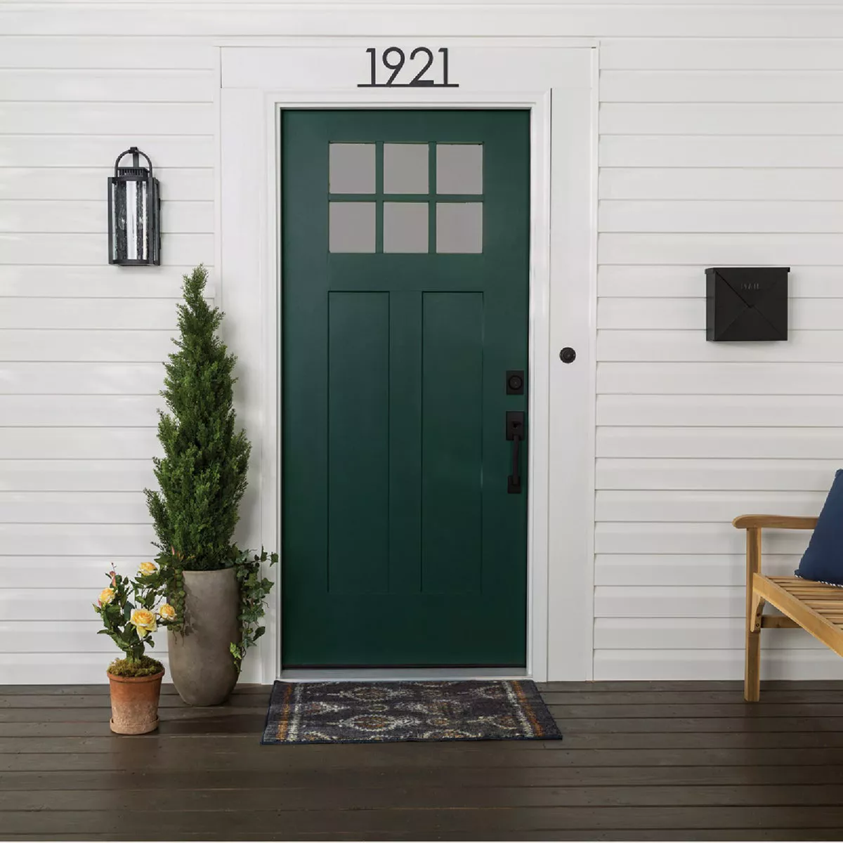 Rust-Oleum Stops Rust 1 Qt. Satin Vermont Green Door and Trim Paint - photo 3