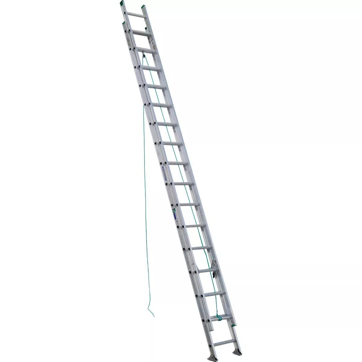 Werner 32 Ft. Aluminum Extension Ladder with 225 Lb. Load Capacity Type II Duty Rating