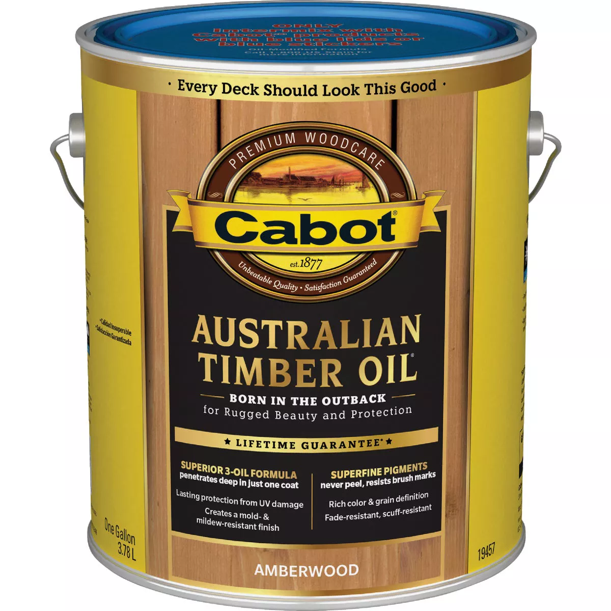 Cabot Australian Timber Oil Low VOC, Amber Wood, 1 Gal. - photo 2
