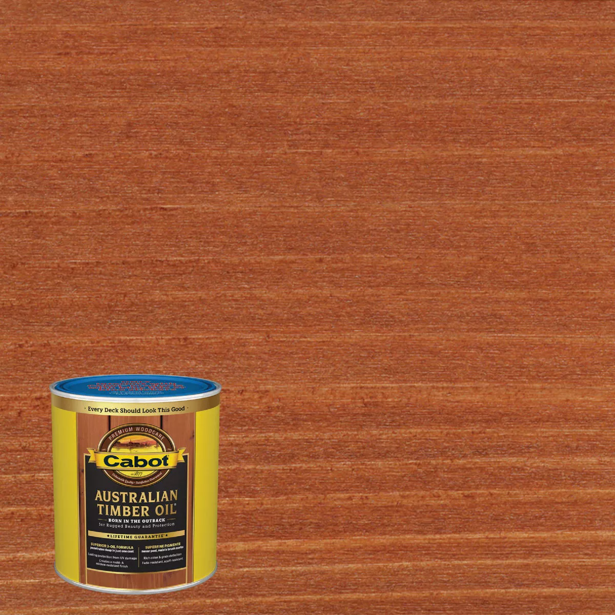 Cabot Australian Timber Oil Low VOC, Mahogany Flame, 1 Qt.