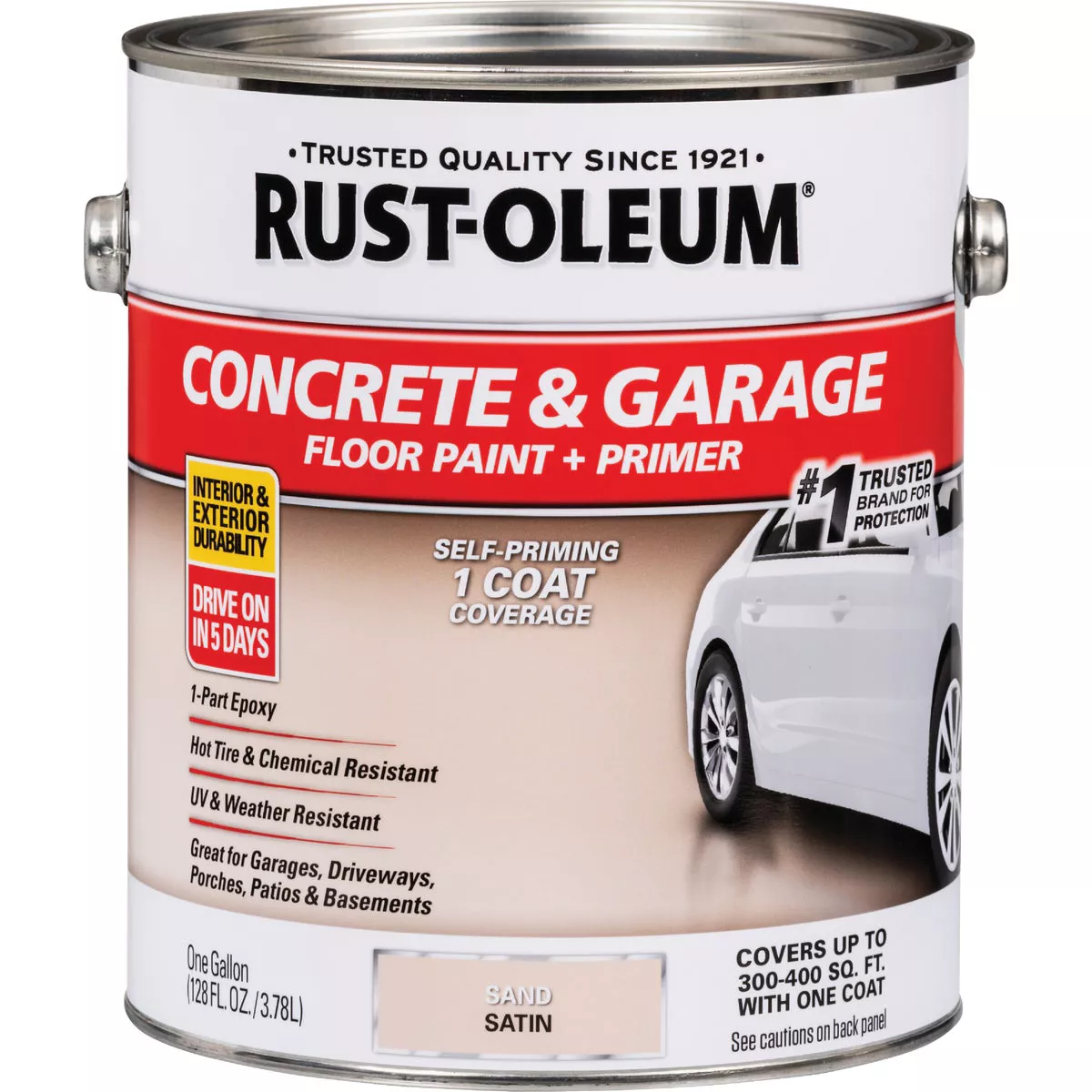 Rust-Oleum Concrete & Garage Floor Paint & Primer, 1 Gal., Sand - photo 7