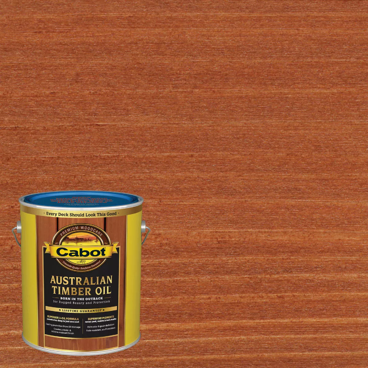 Cabot Australian Timber Oil Low VOC, Mahogany Flame, 1 Gal.