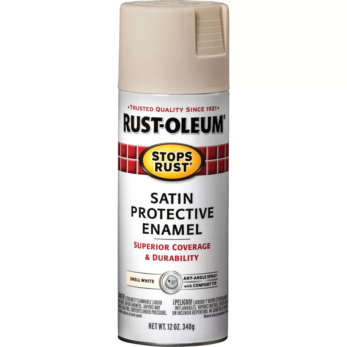 Rust-Oleum Stops Rust Decor 12 Oz. Satin Spray Paint, Shell White