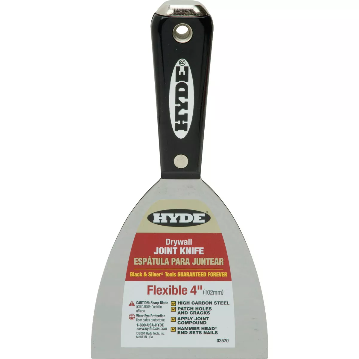 Hyde Black & Silver 4 In. High-Carbon Steel Joint Knife