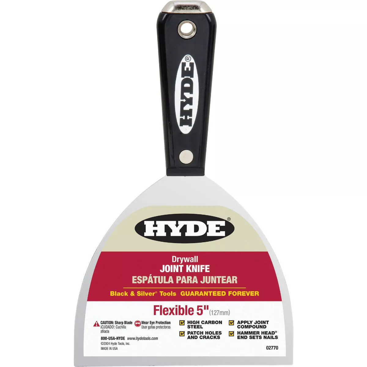 Hyde Black & Silver 5 In. High-Carbon Steel Joint Knife