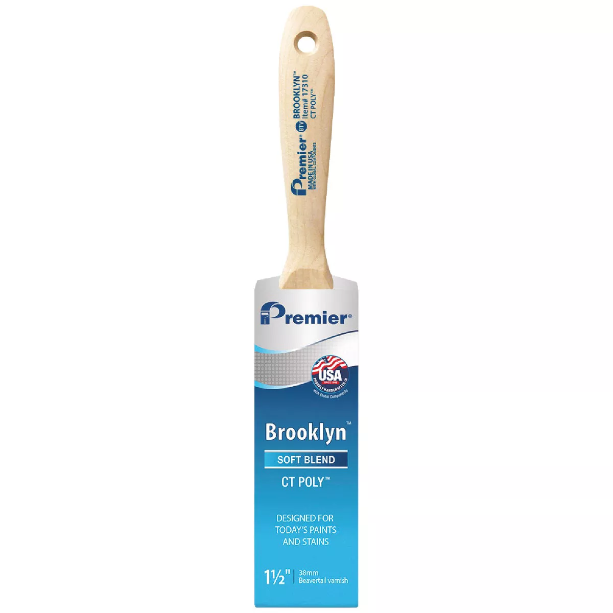 Premier Brooklyn 1-1/2 In. CT Poly Beavertail Varnish Brush