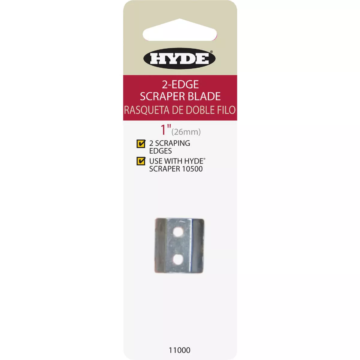 Hyde 1 In. 2-Edge Replacement Scraper Blade