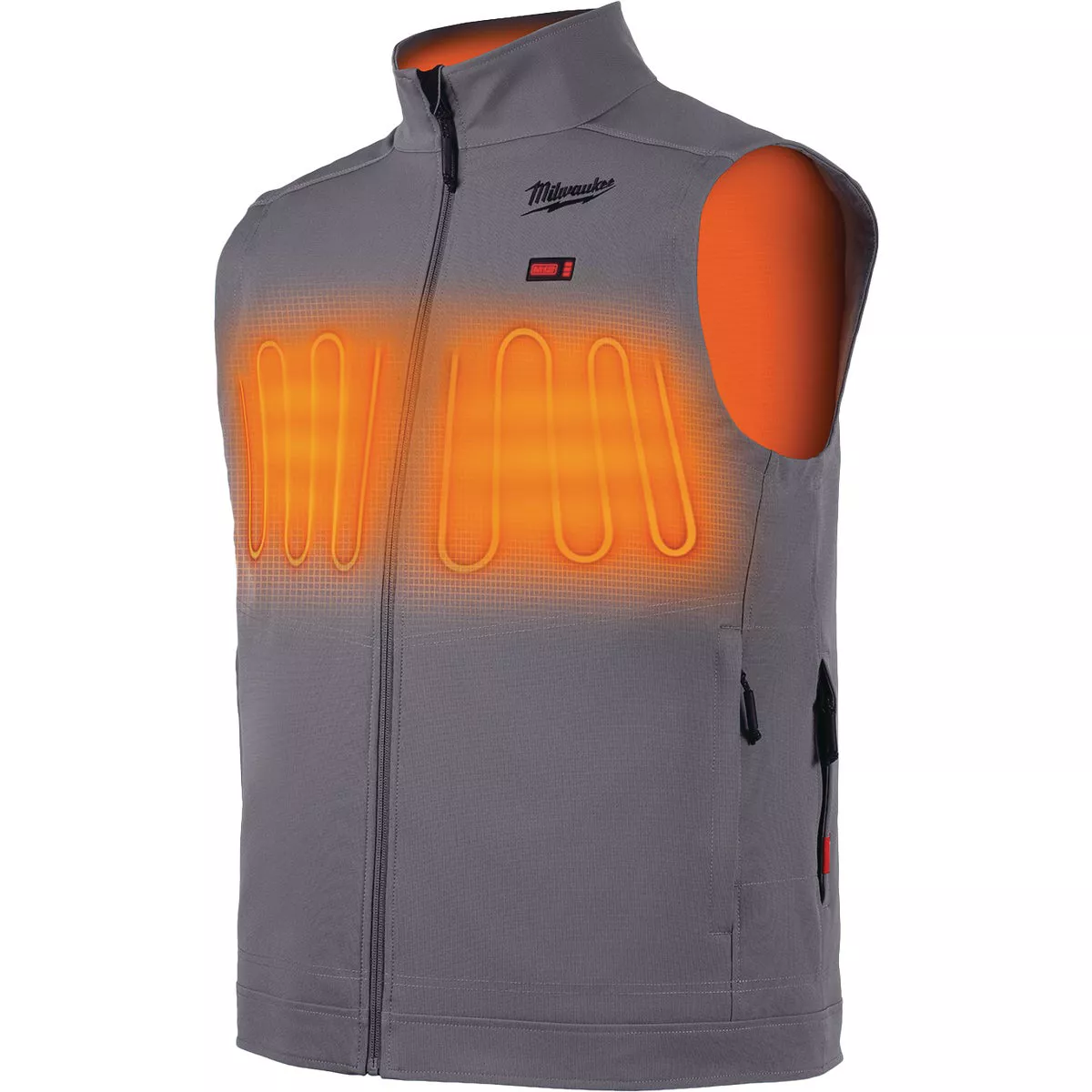Milwaukee M12 TOUGHSHELL Men's Gray Cordless Heated Vest, 2XL - photo 2