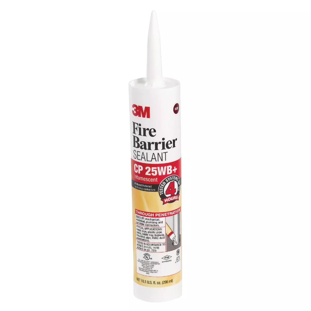3M 10.1 Oz. 4 Hour Fire Barrier Sealant, Red