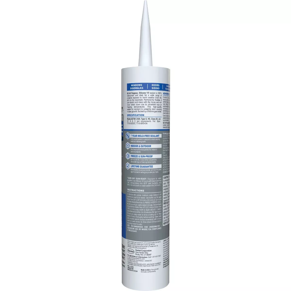 GE Window & Door All-Purpose Sealant, White, 10.1 Oz. Cartridge - photo 2
