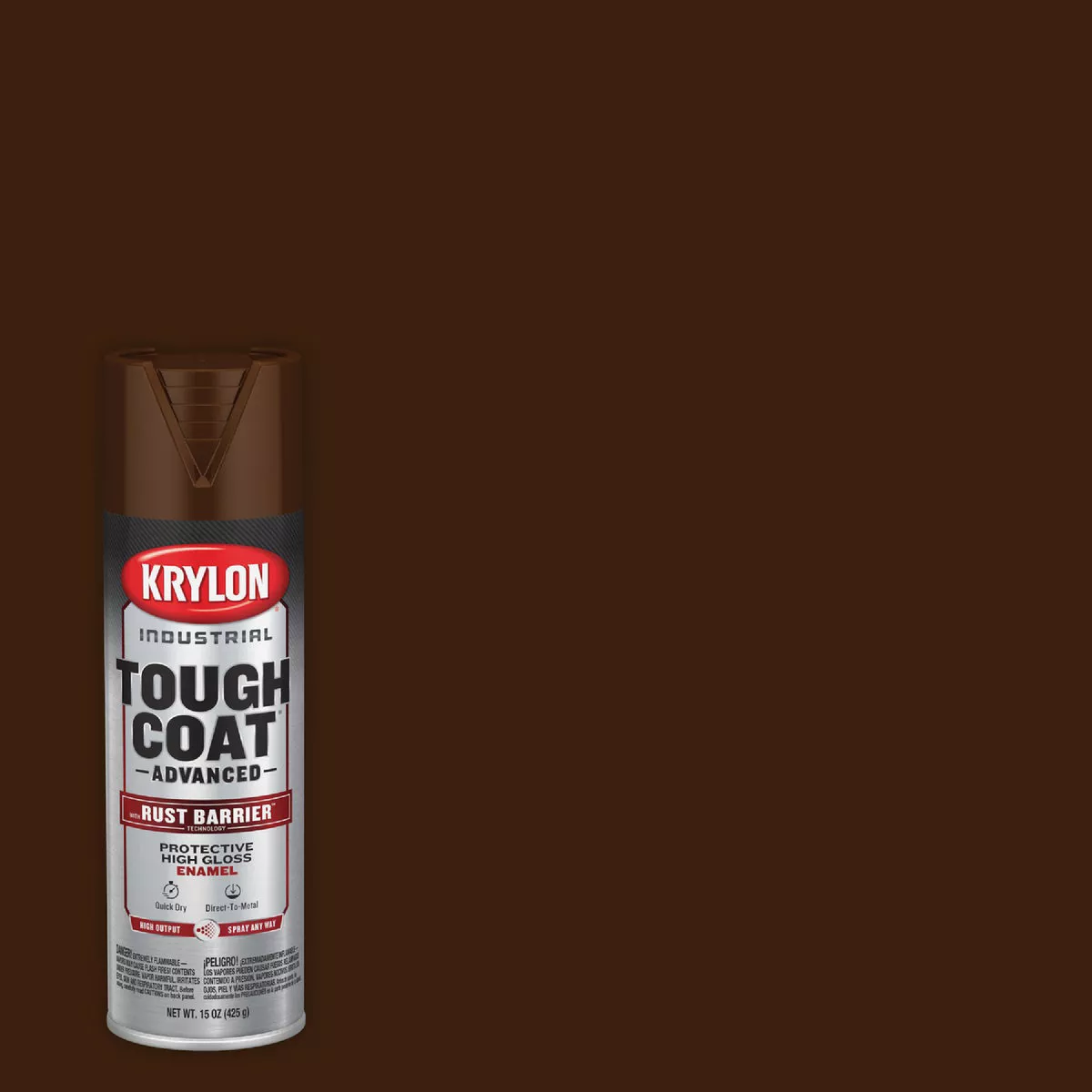 Krylon Industrial Tough Coat 15 Oz. Gloss Chestnut Brown Rust Barrier Spray Enamel