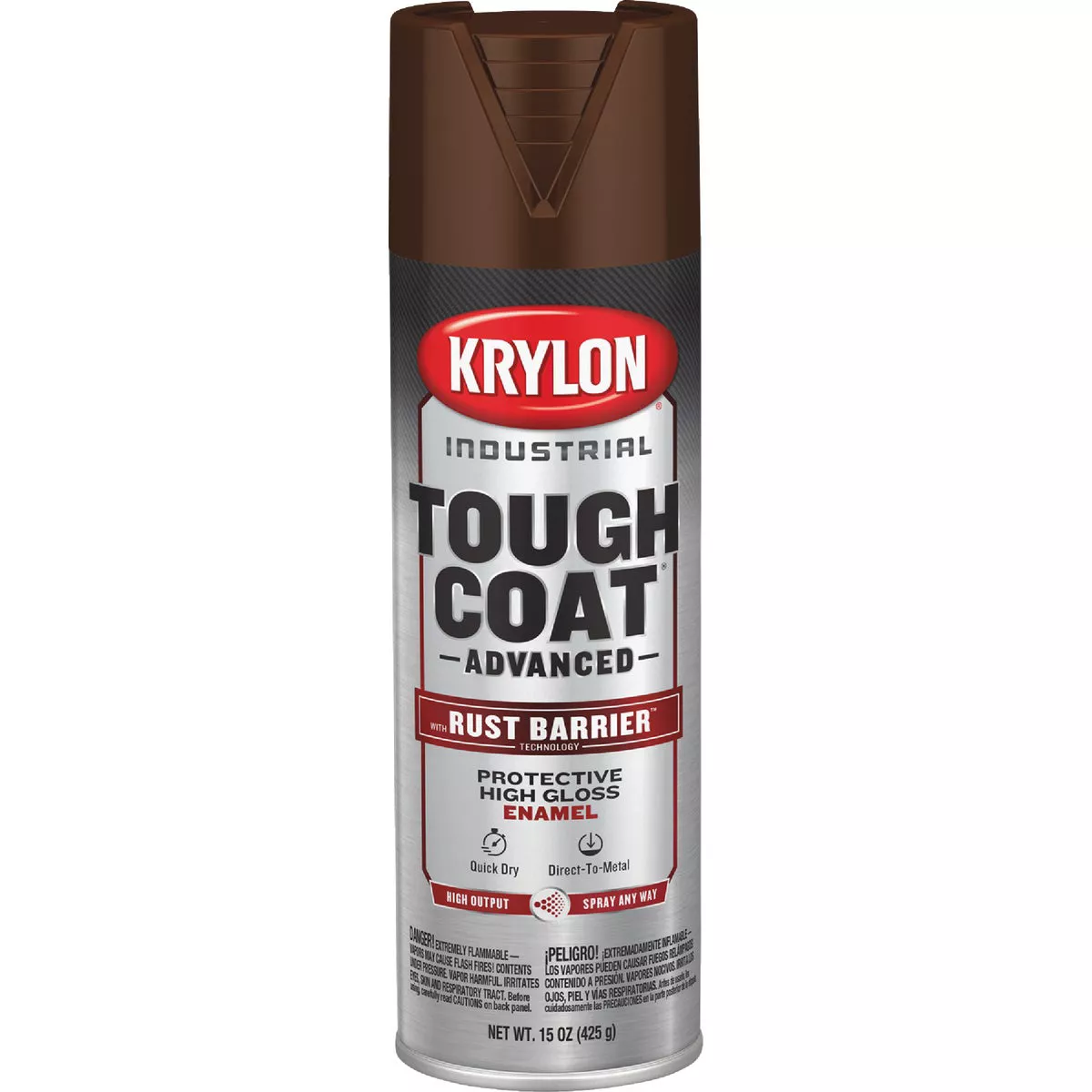 Krylon Industrial Tough Coat 15 Oz. Gloss Chestnut Brown Rust Barrier Spray Enamel - photo 2
