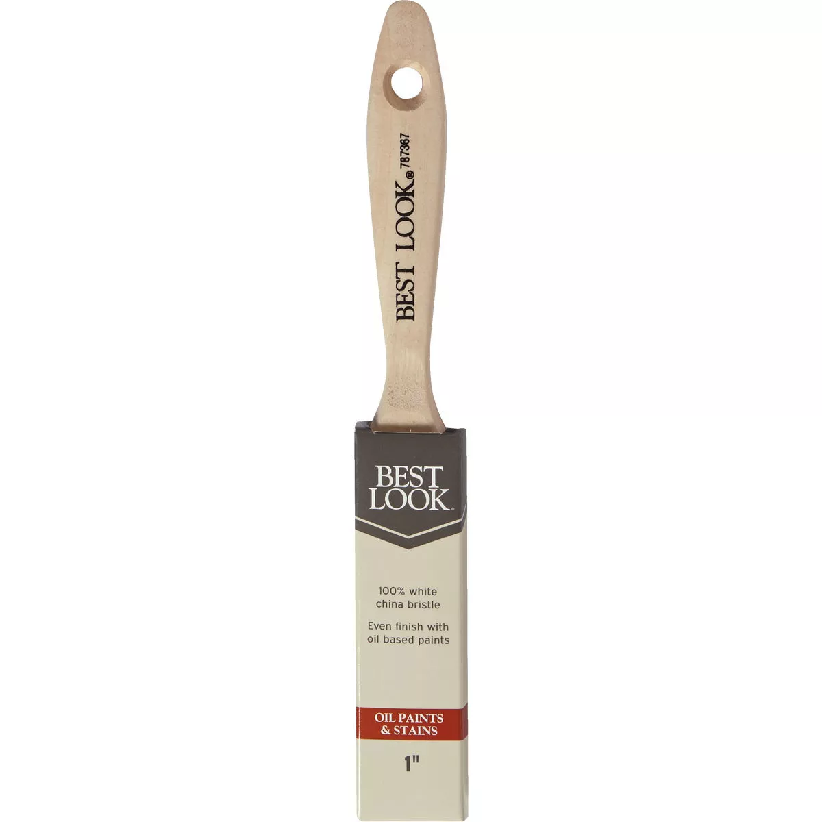 Best Look 1 In. Flat White Natural China Bristle Paint Brush - photo 2