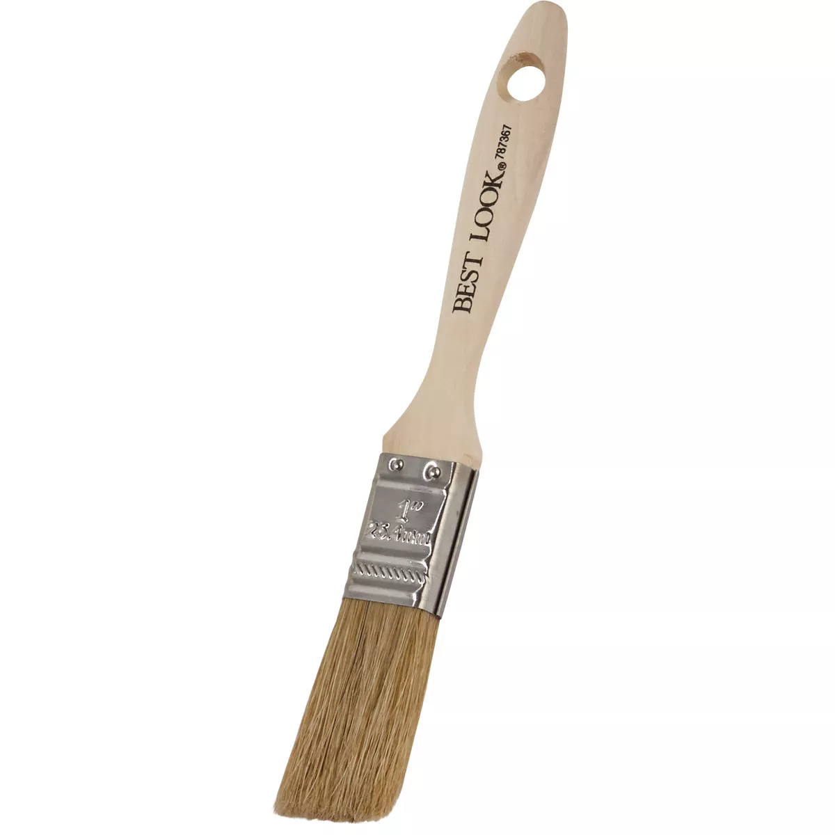 Best Look 1 In. Flat White Natural China Bristle Paint Brush - photo 3