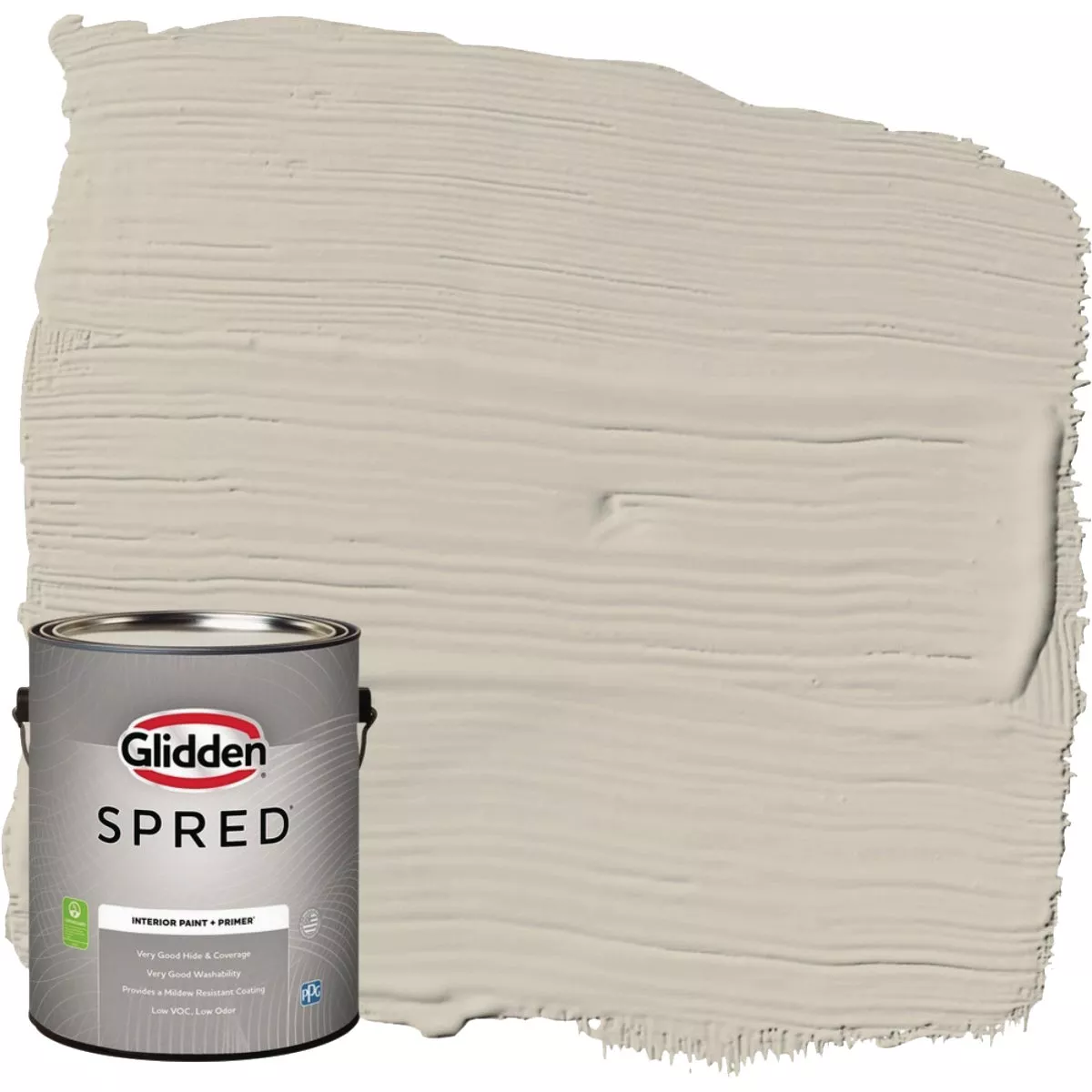 Glidden Spred Interior Grab-N-Go Paint + Primer Eggshell Paint, Storm's Coming, 1 Gal.