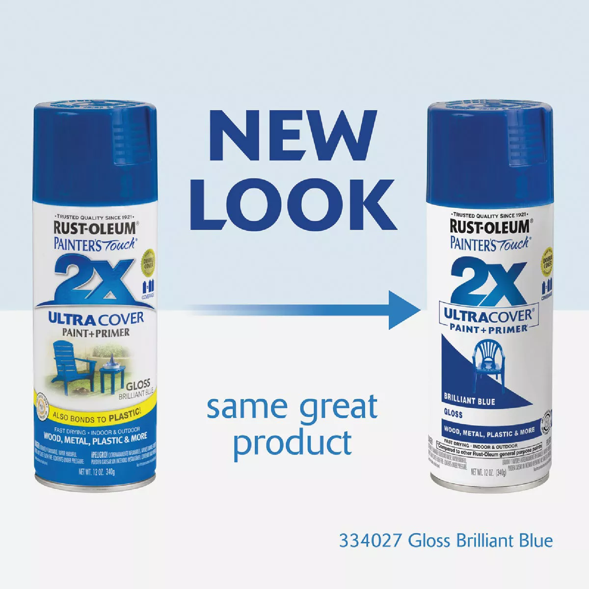 Rust-Oleum Painter's Touch 2X Ultra Cover 12 Oz. Gloss Paint + Primer Spray Paint, Brilliant Blue - photo 2