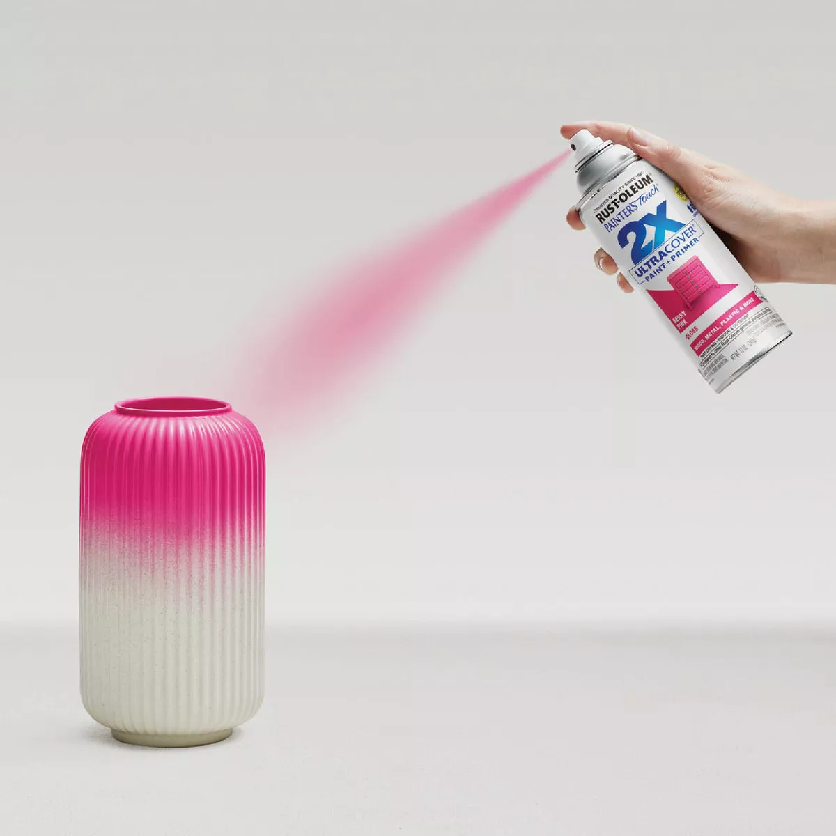 Rust-Oleum Painter's Touch 2X Ultra Cover 12 Oz. Gloss Paint + Primer Spray Paint, Berry Pink - photo 7