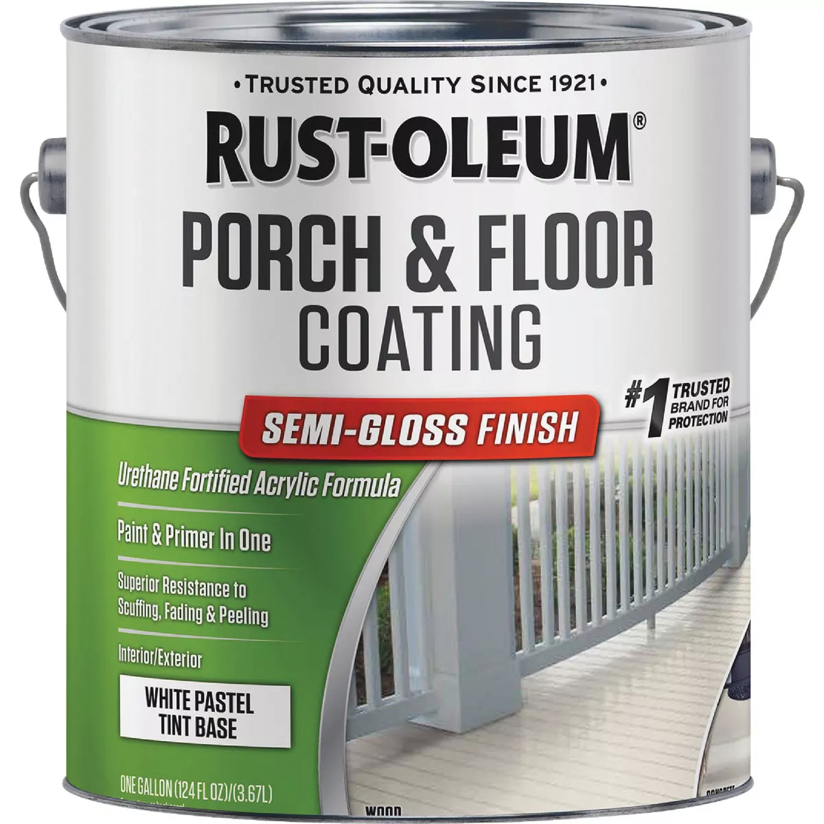Rust-Oleum 1 Gal. Low VOC White Pastel Tint Base Semi-Gloss Porch and Floor Coating - photo 2