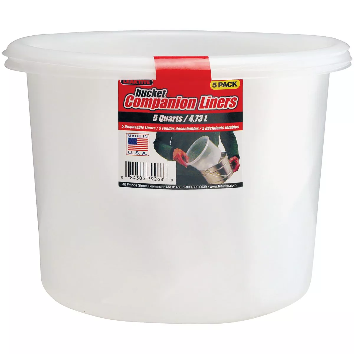 Leaktite 5 Qt. Polyethylene Bucket Companion Liner (5-Pack) | True ...