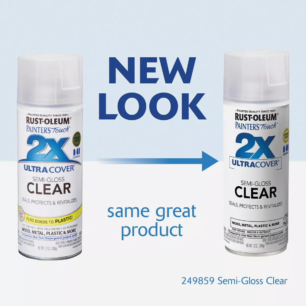 Rust-Oleum Painter's Touch 2X Ultra Cover 12 Oz. Semi-Gloss Finish Spray Paint, Clear - photo 2